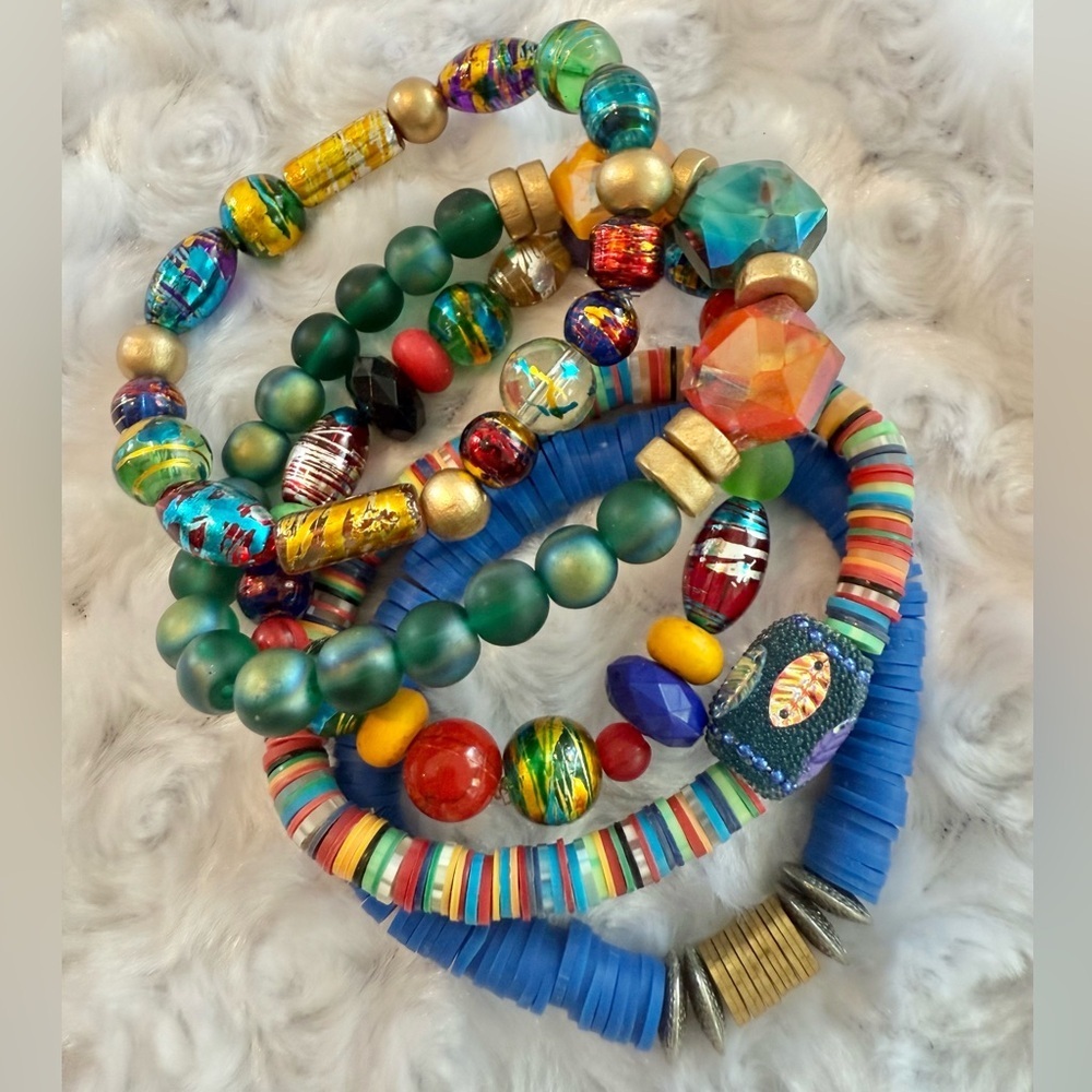 Colorful Beaded Bracelet Set